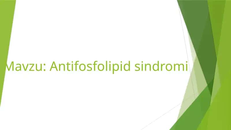 Antifosfolipid sindromi