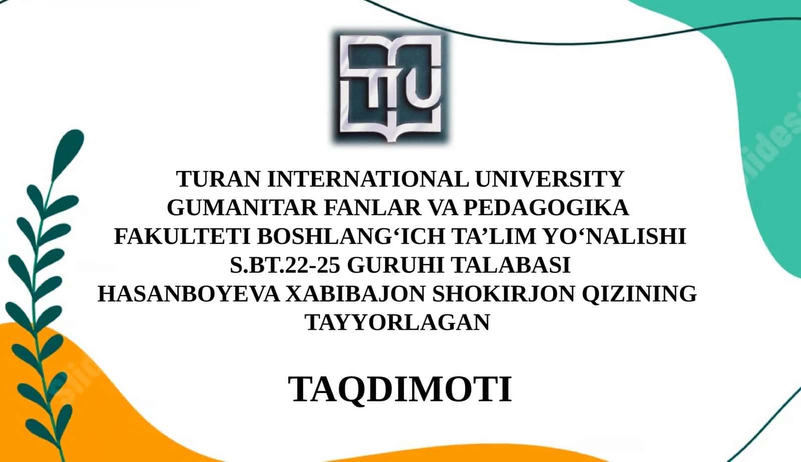 1-sinf “Tabiiy fan” darslarini tahlil qilish va taqriz yozish