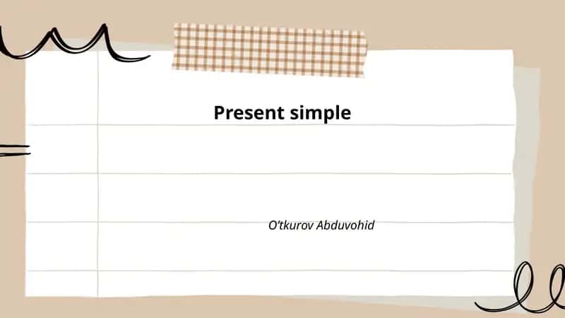 Present simple