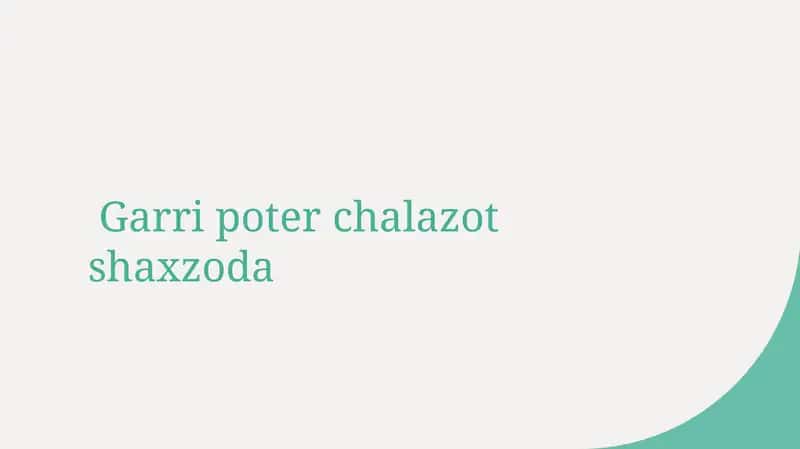 Garri Poter va sehrli realizm