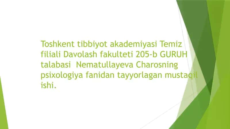 Geshtalt psixologiyasining mazmun mohiyati