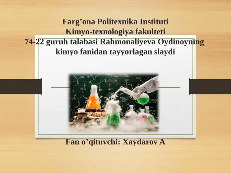 Berilliy metalining tasnifi