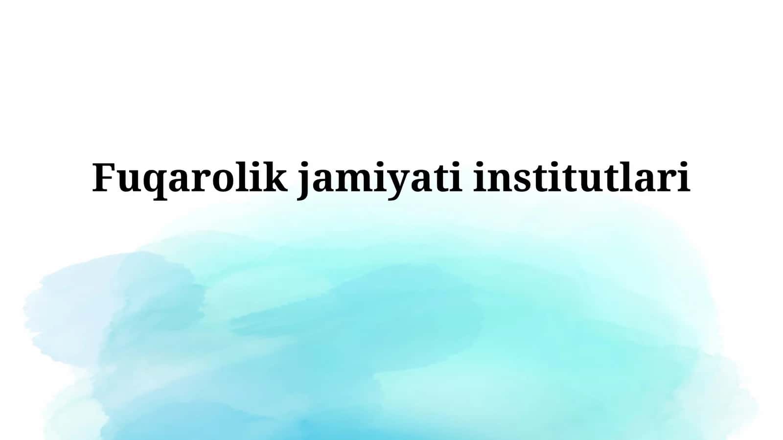 Fuqarolik Jamiyati Institutlari