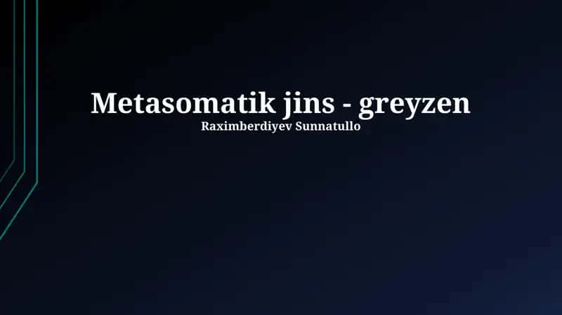Metasomatik jins - greyzen
