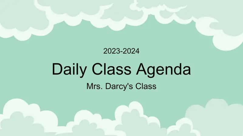 Daily Class Agenda