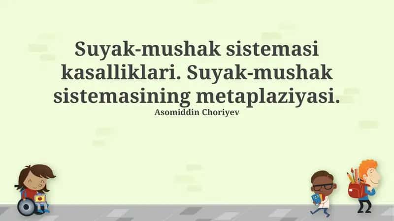 Suyak-mushak sistemasi kasalliklari