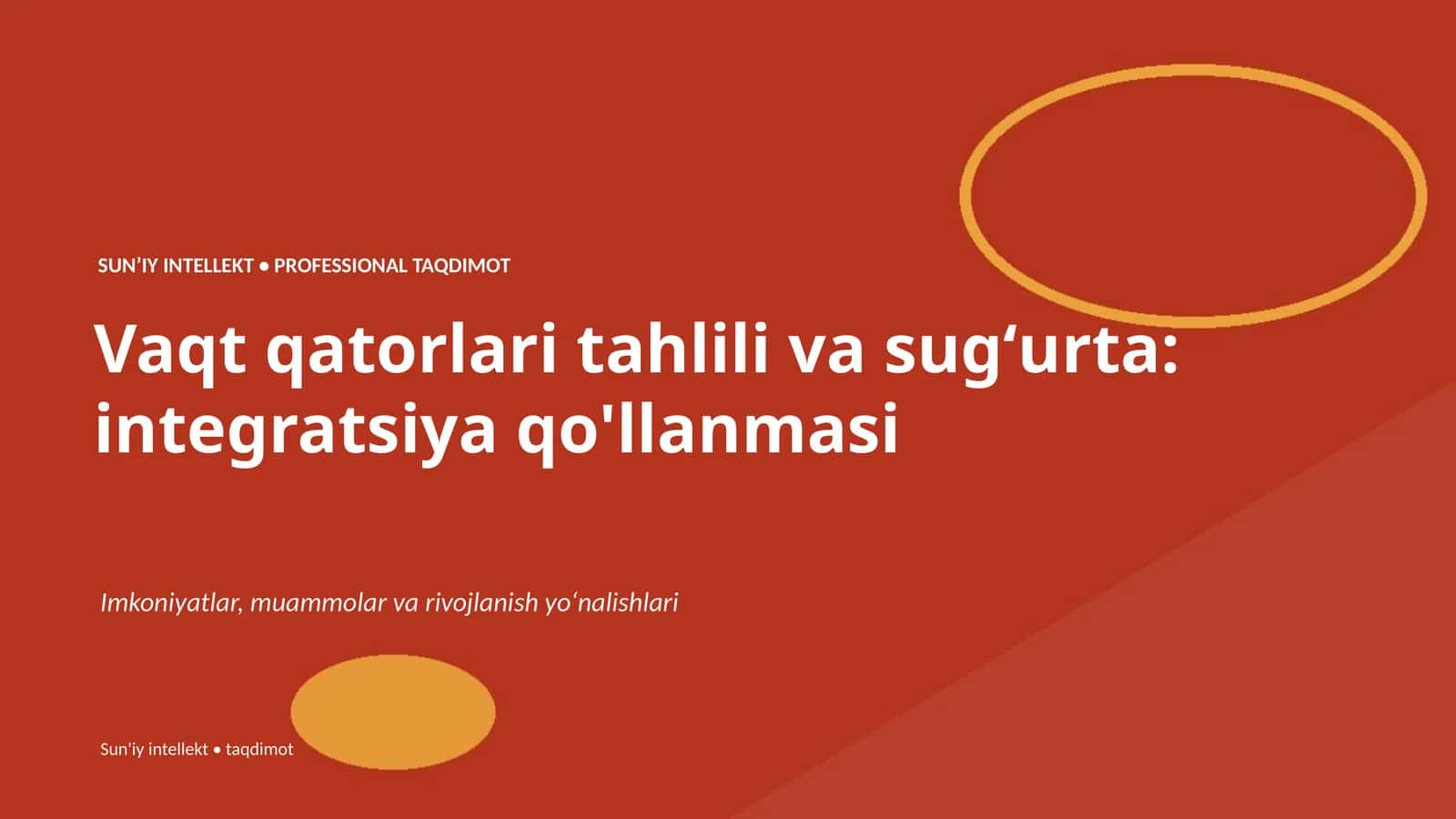Vaqt qatorlari tahlili va sugʻurta: integratsiya qo'llanmasi