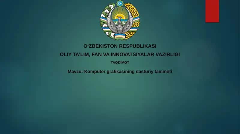 Komputergrafikasiningdasturiytaminoti