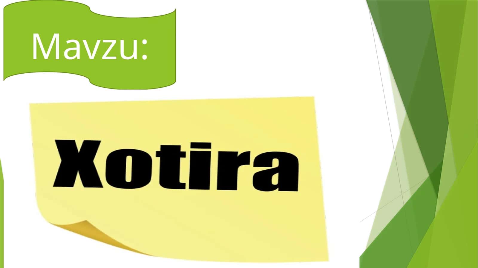 Xotira-haqida tushuncha