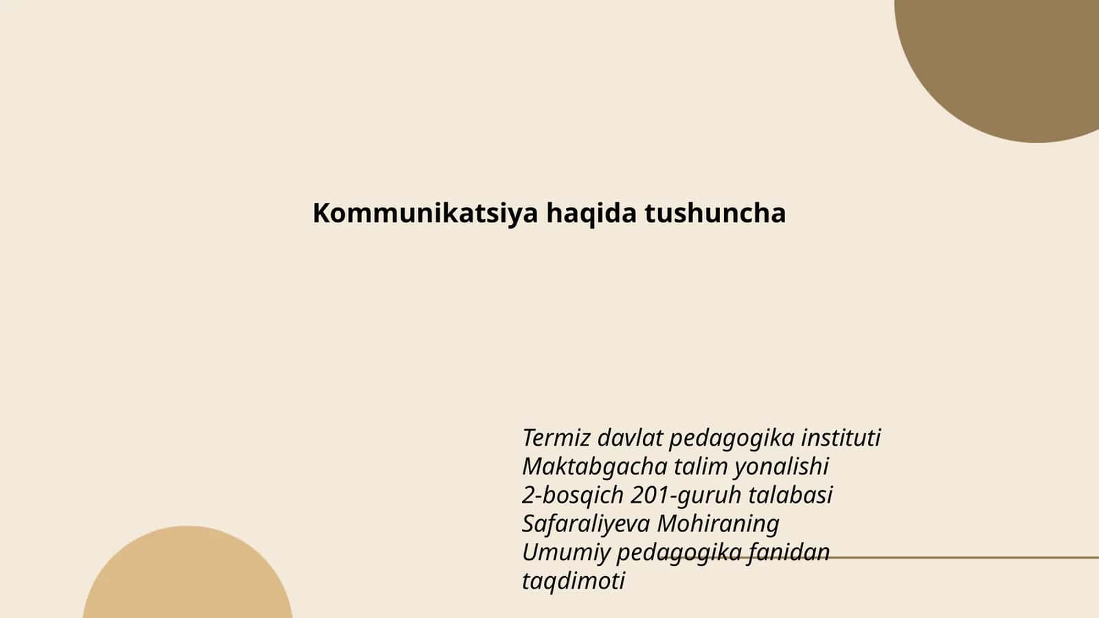 Umumiy pedagogika fanidan taqdimoti