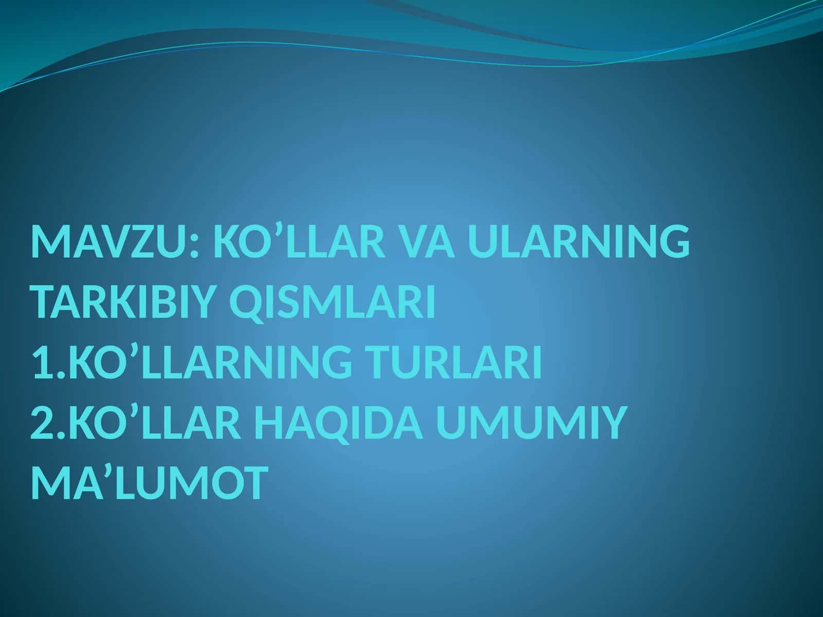 KO’LLARVA ULARNING TARKIBIY QISMLARI