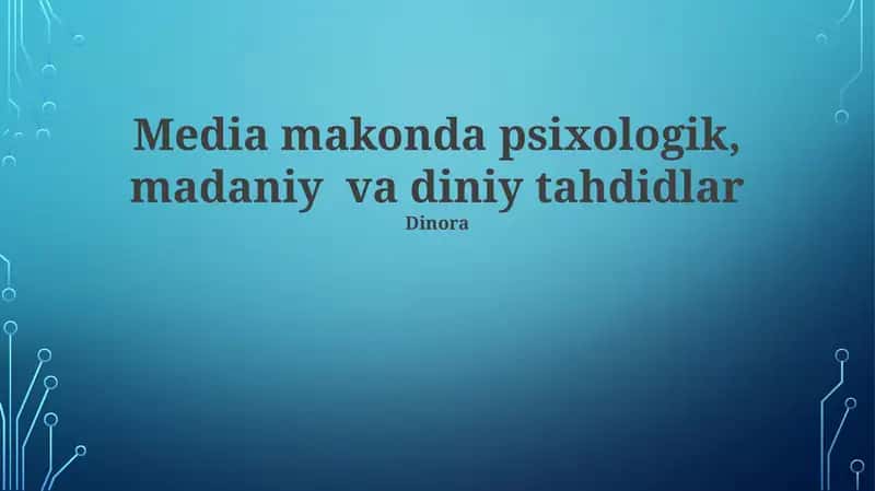 Diniy qadriyatlarga tahdid: ommaviy axborot vositalarining roli