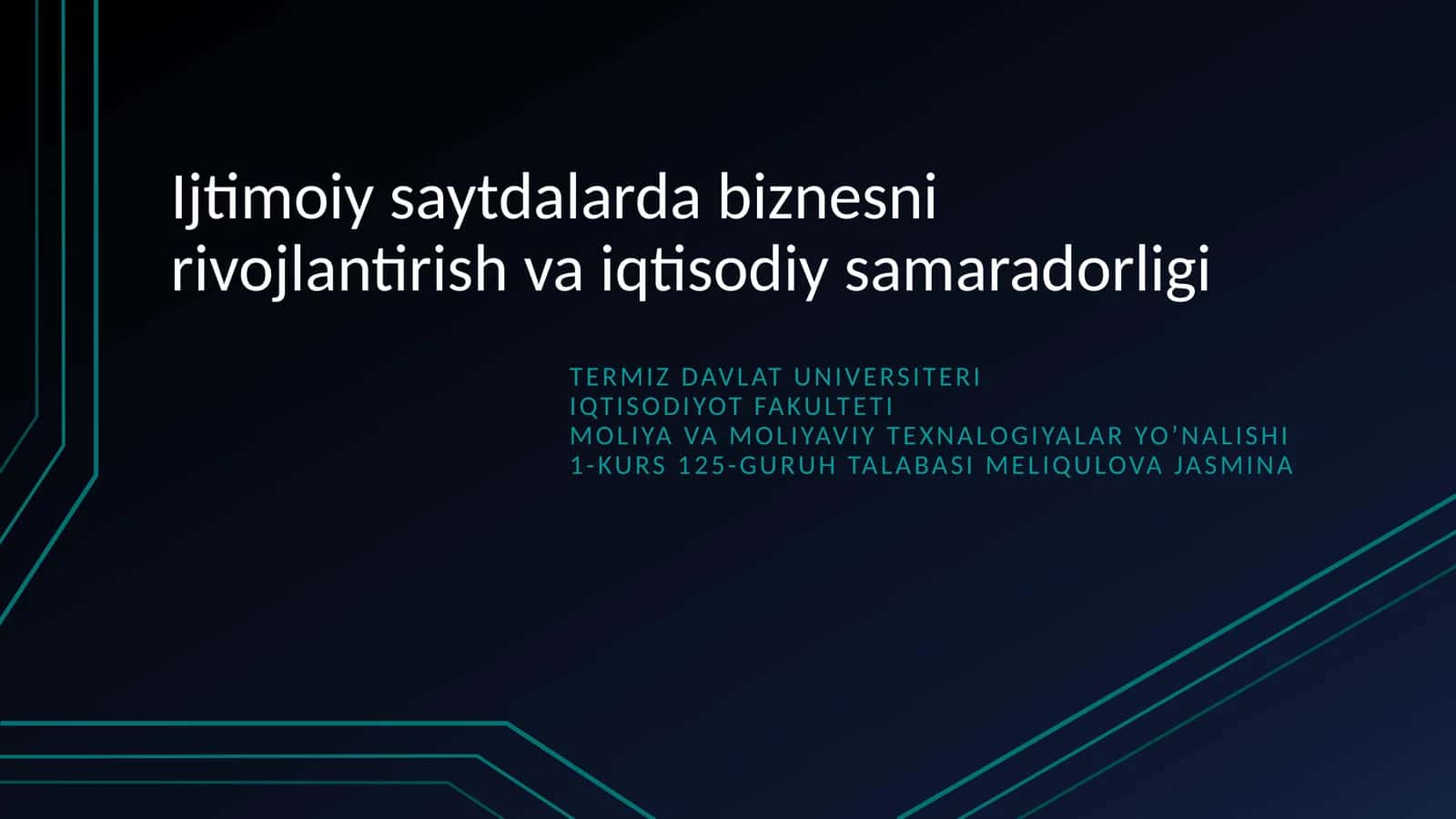 Biznesda Ijtimoiy Tarmoqlarning Urganchasi