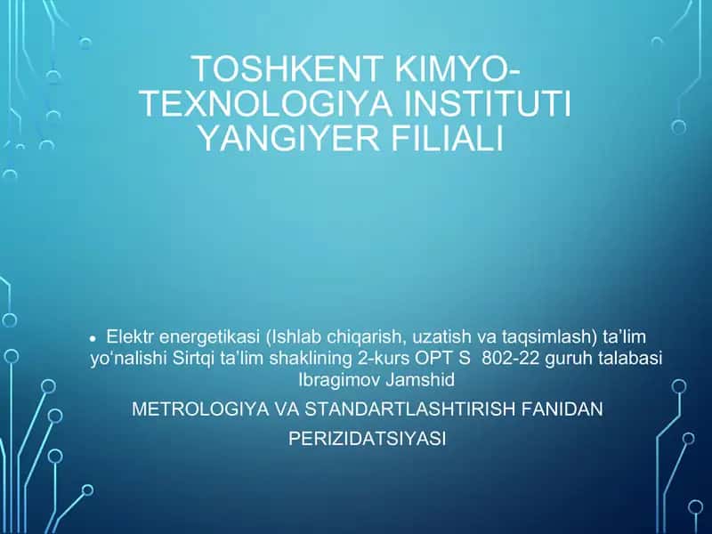 Metrologiya, standartlashtirish va sertifikatlashtirish sohasida bir qancha qonunlar qatori