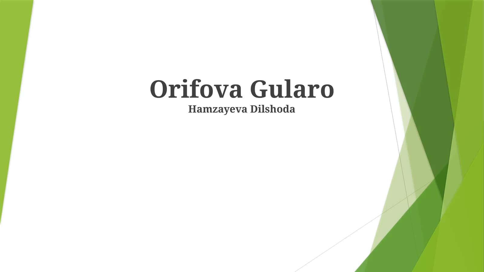 Gularo Orifova