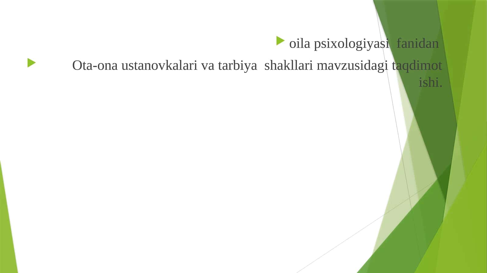 Ота-она установкалари ва тарбия шакллари