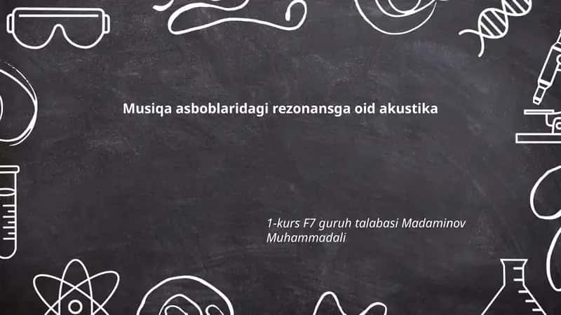 Musiqa asboblaridagi rezonansga oid akustika