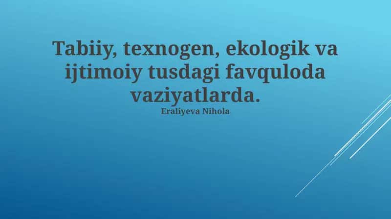 Tabiiy ofatlar