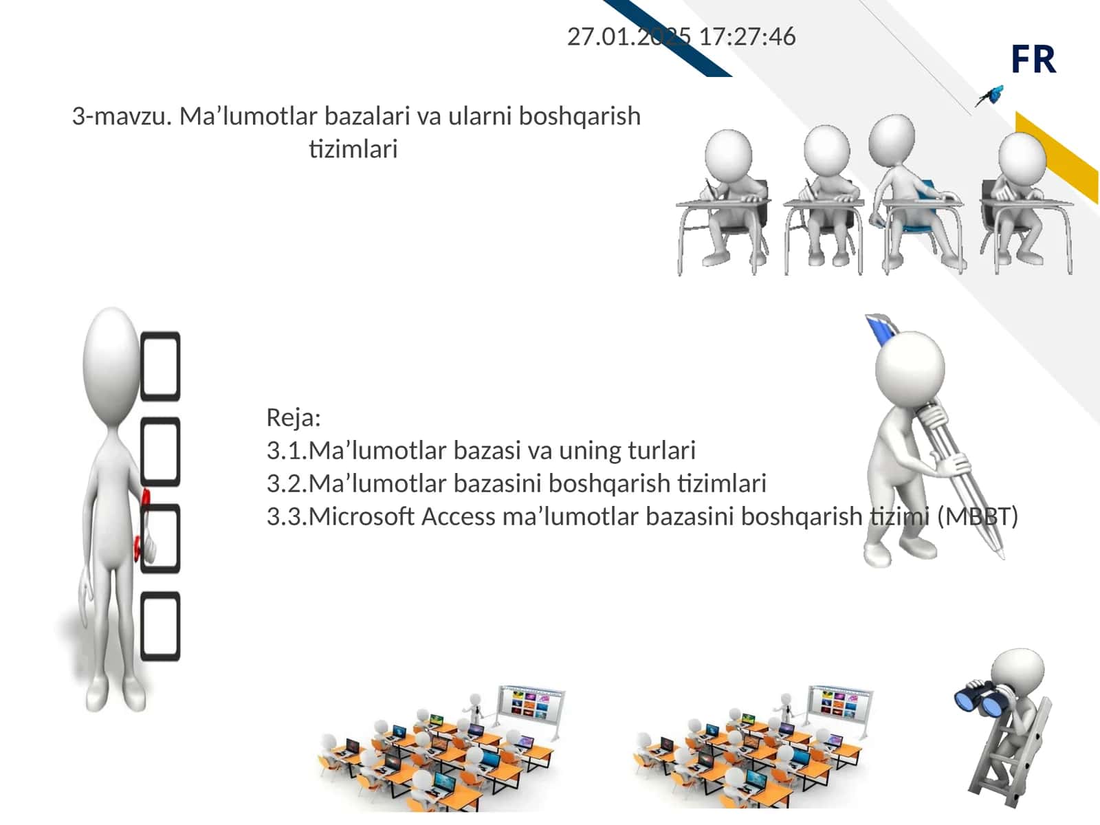 Microsoft Access ma’lumotlar bazasini boshqarish tizimi (MBBT)
