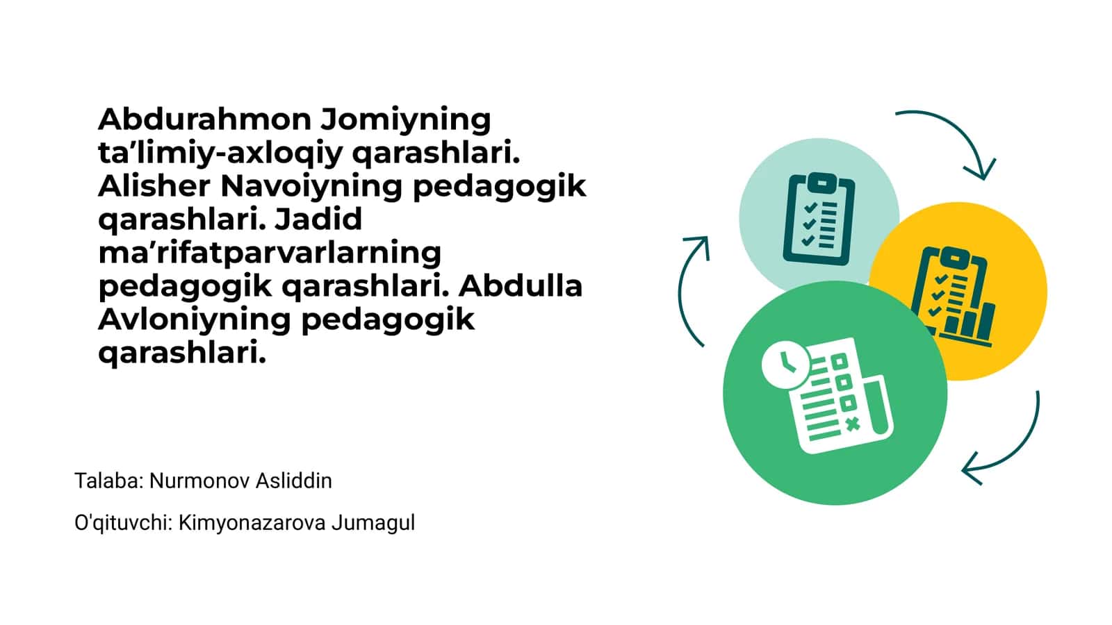 Abdurahmon Jomiyning ta'limiy-axloqiy qarashlari