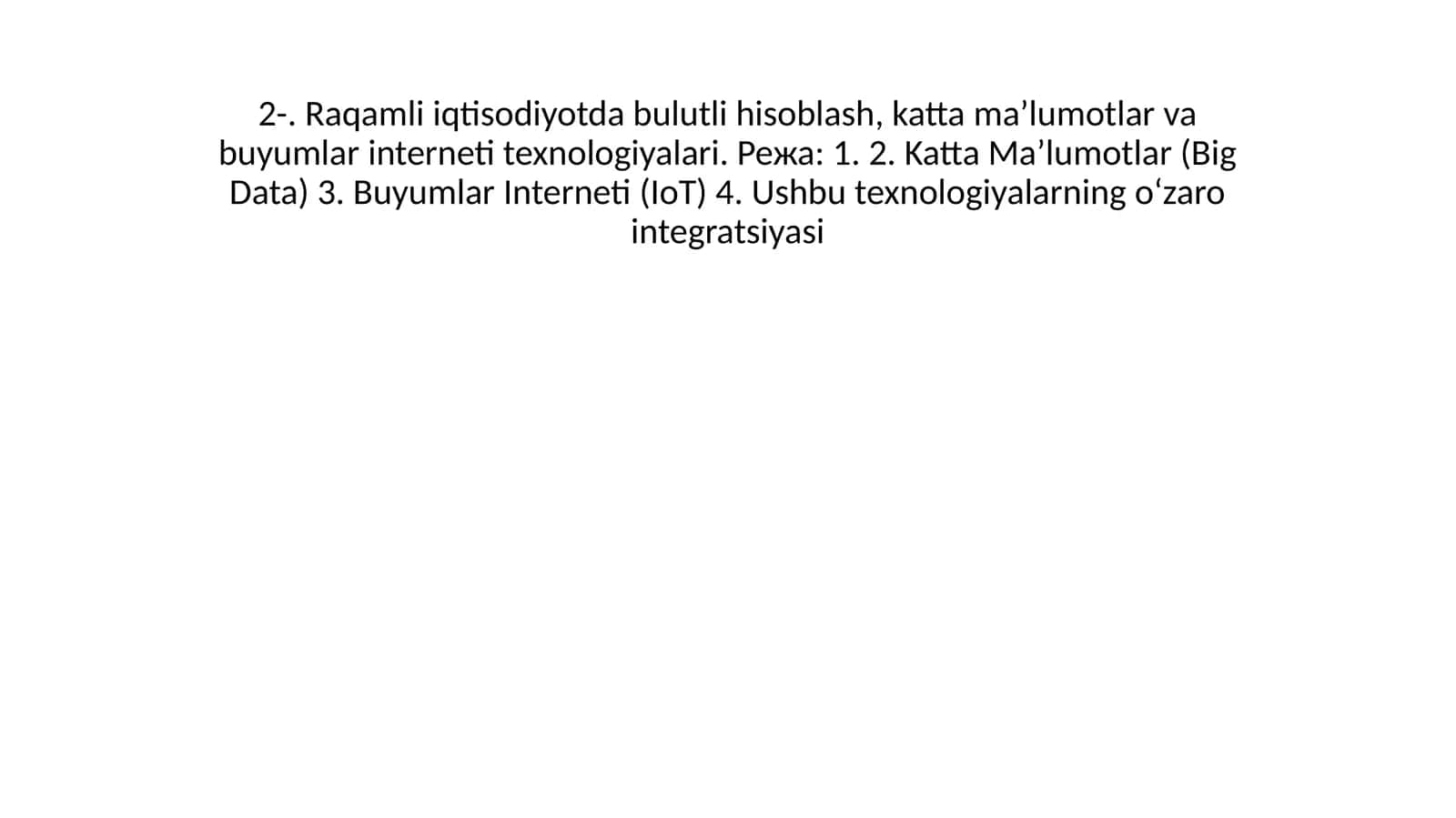 Katta Ma’lumotlar (Big Data)