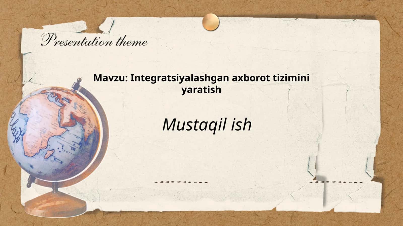 Integratsiyalashgan axborot tizimini yaratish