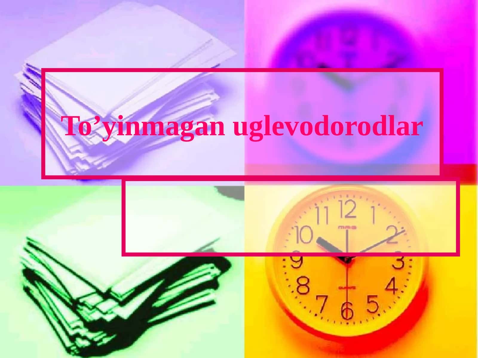 To’yinmagan uglevodorodlar