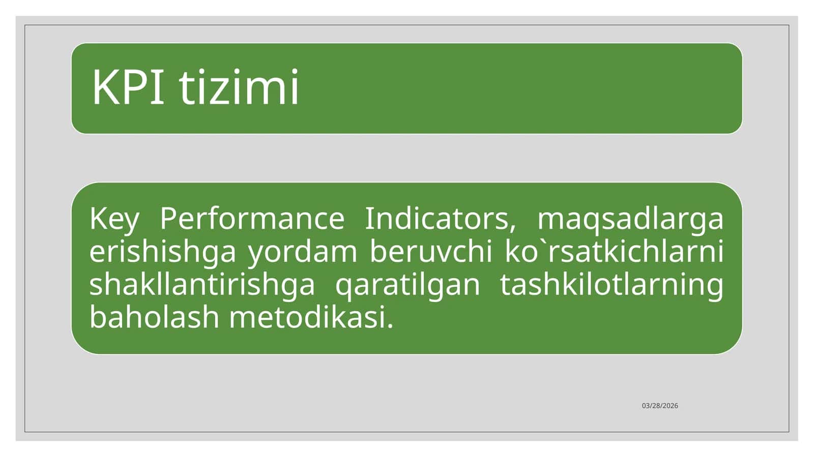 KPI tizimi