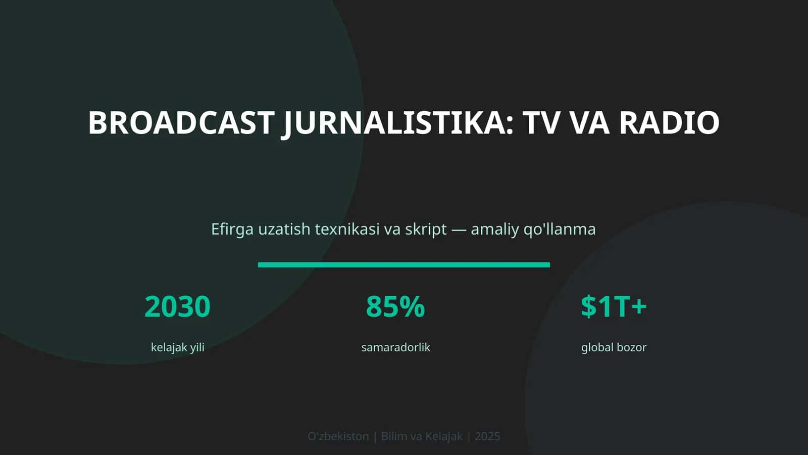 Broadcast jurnalistika: TV va radio