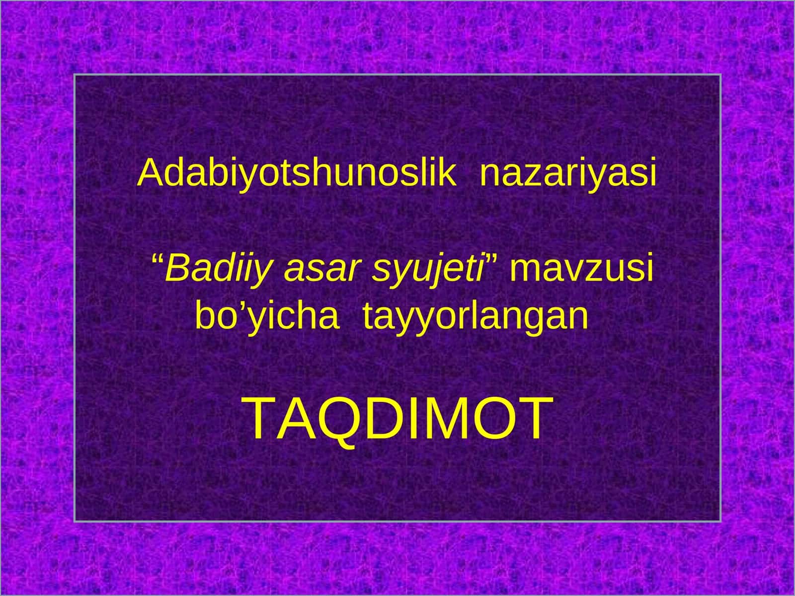 Adabiyotshunoslik nazariyasi