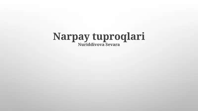 Narpay tuproqlari