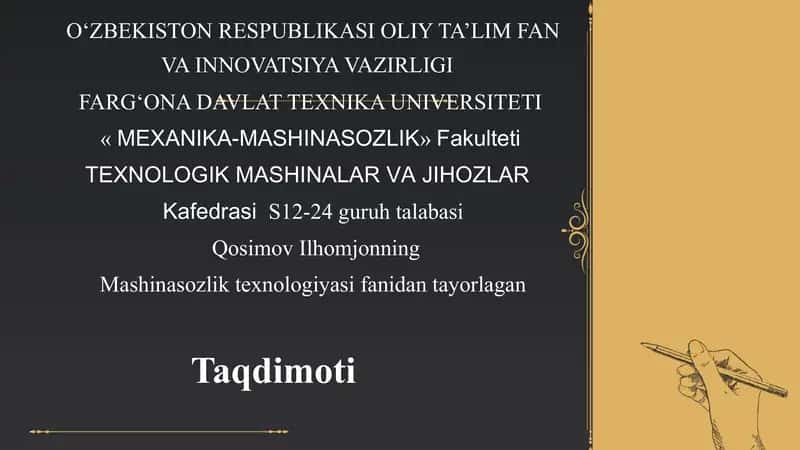 Porshenlarga mexanik ishlov berish texnologik jarayonlarining bosqichlari