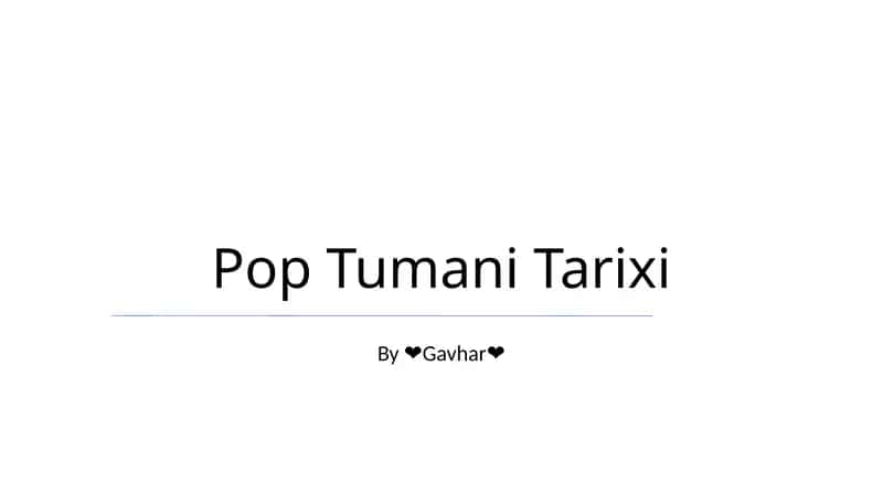 Pop Tumani Tarixi