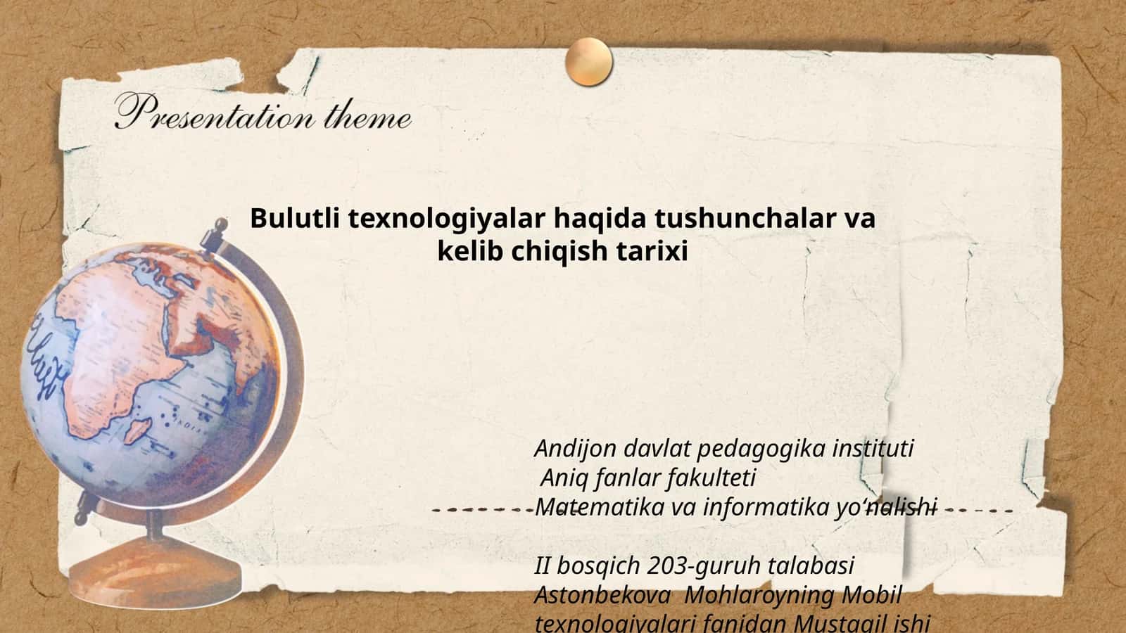 Bulutli texnologiyalar haqida tushunchalar va kelib chiqish tarixi