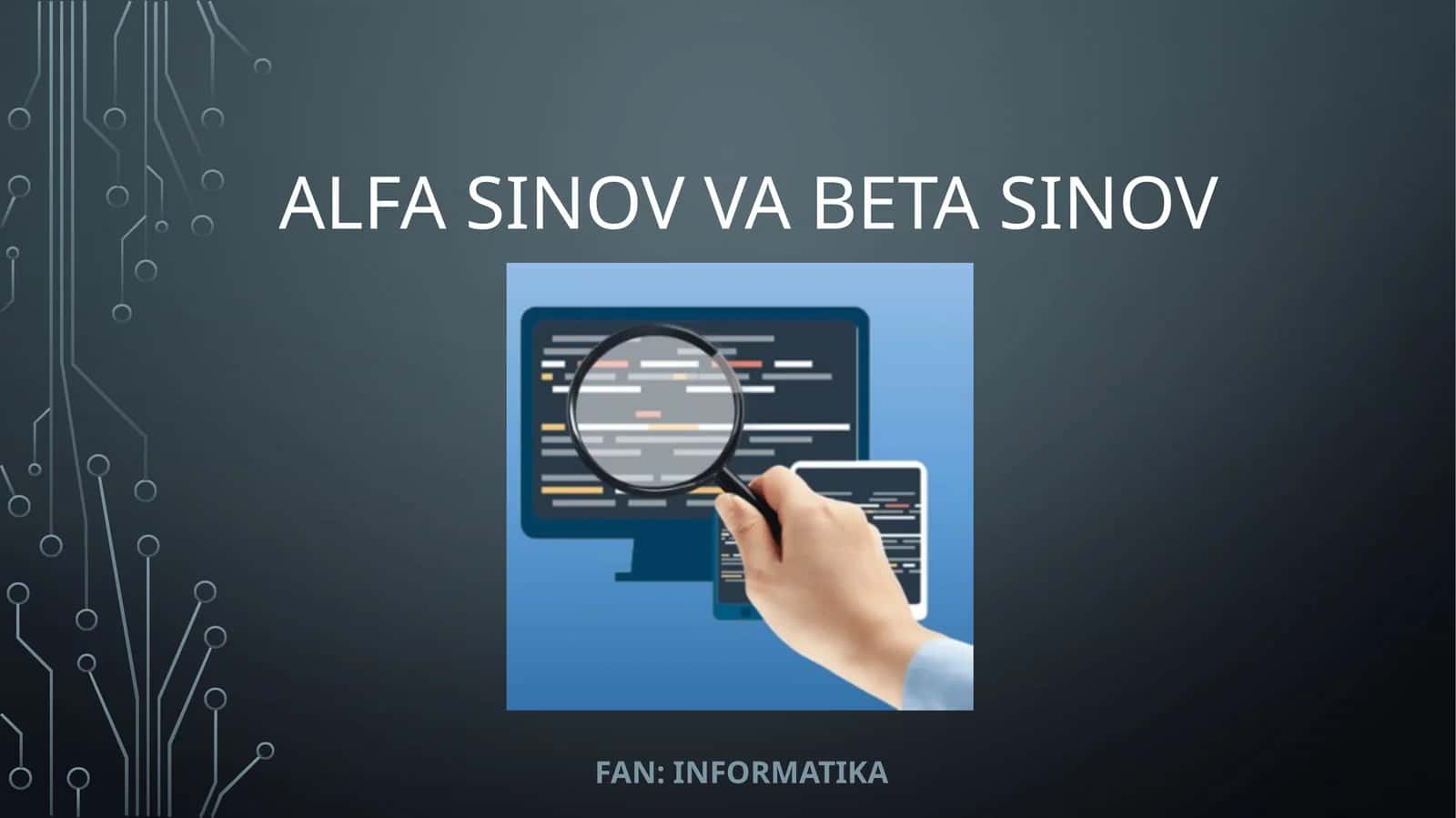 Alfa sinov va Beta sinovlari