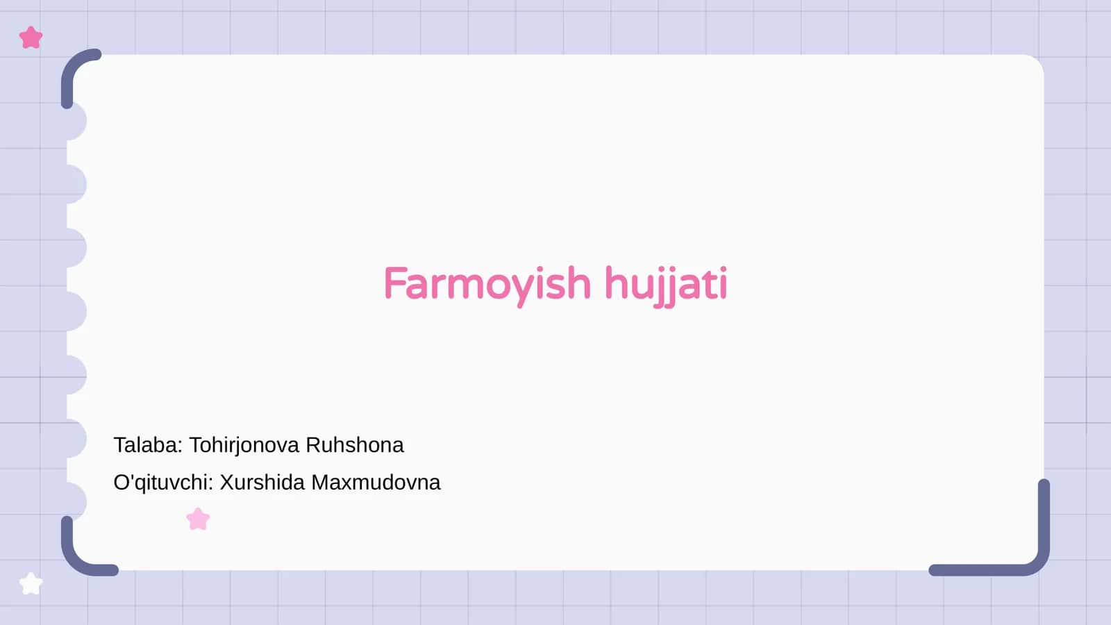 Farmoyish hujjati