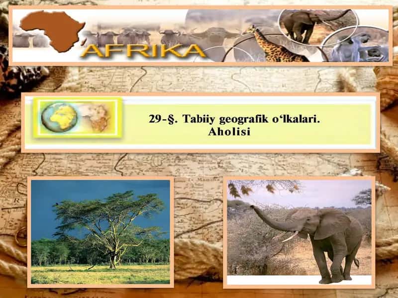 Shimoliy Afrika Tabiiy Geografik sharoitlar