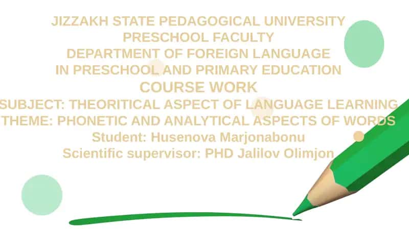 THE RELATIONSHIP BETWEEN PHONETICS AND WORD STRUCTURE
