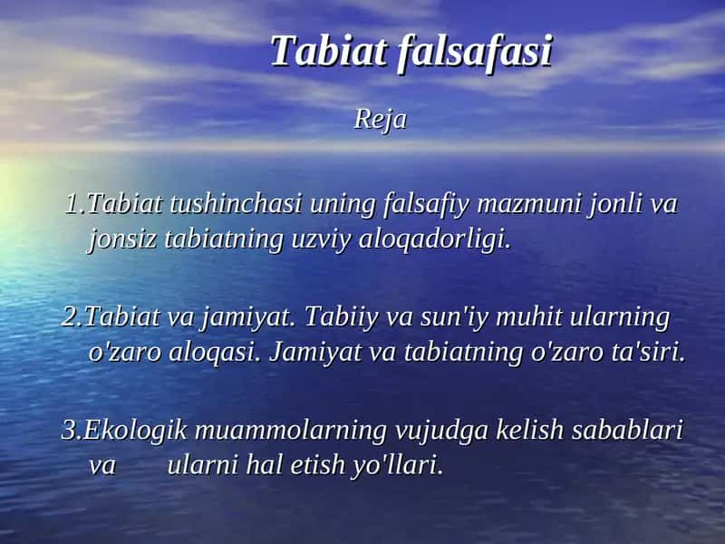 Tabiat falsafasi