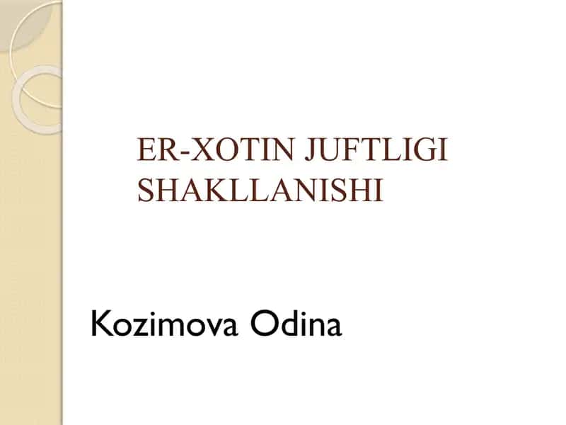 Er-Xotin Juftligi Shahlanishi