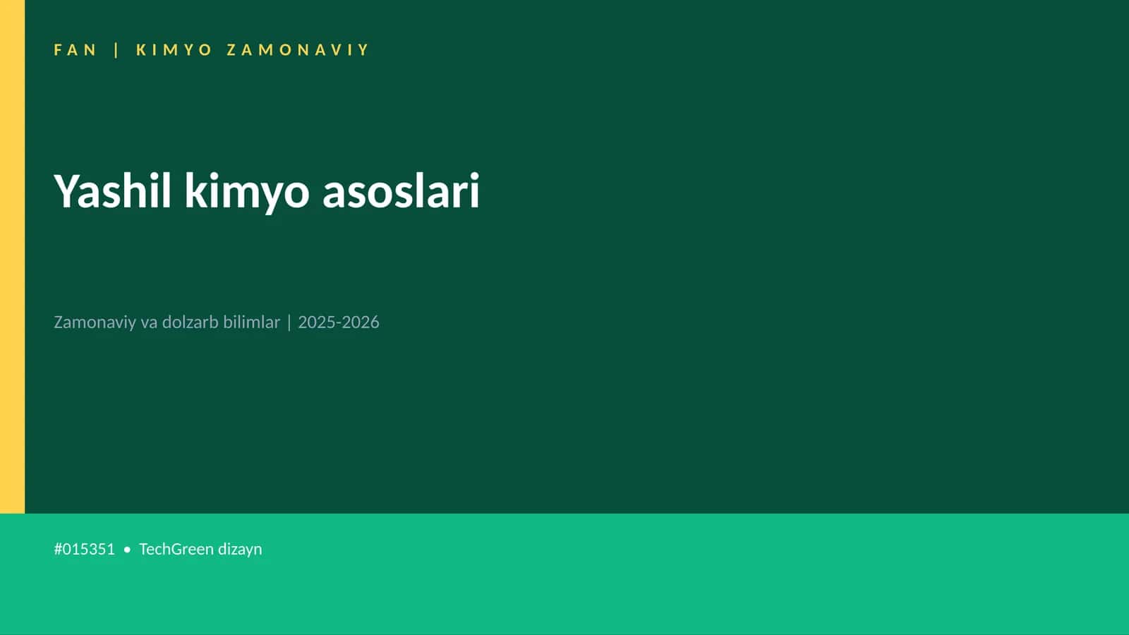 KIMYO ZAMONAVIY