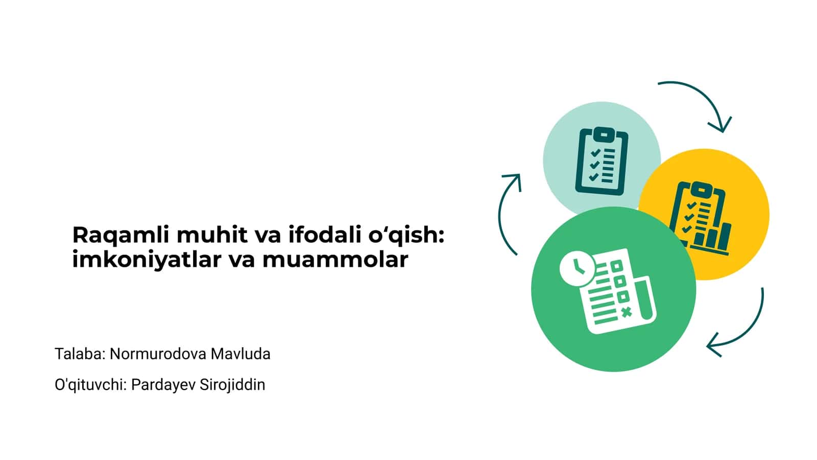 Raqamli muhit va ifodali oʻqish: imkoniyatlar va muammolar