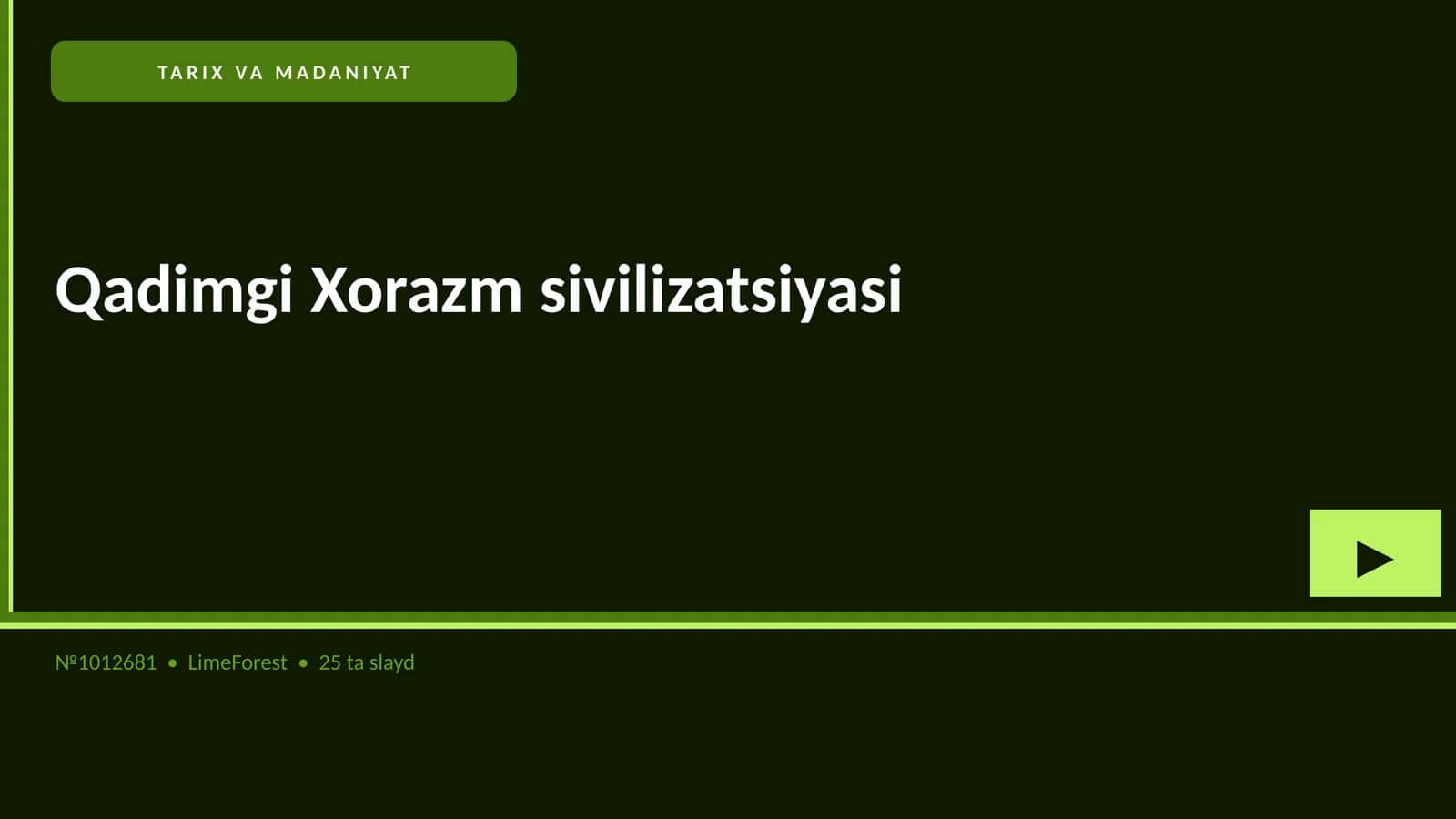 Qadimgi Xorazm sivilizatsiyasi