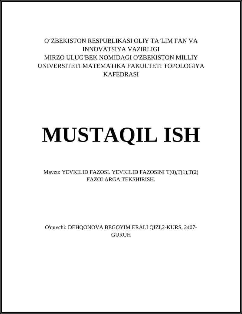 Yevklid fazosi