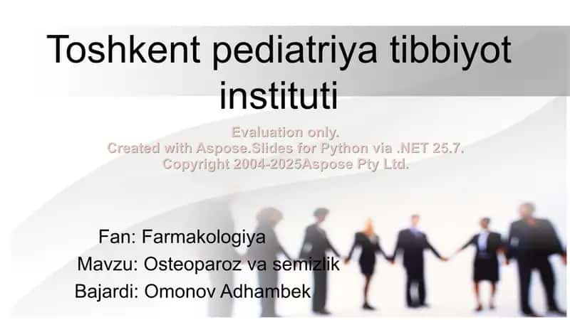 Osteoparoz va semizlik