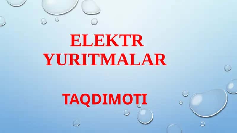 Elektr Yuritmalar