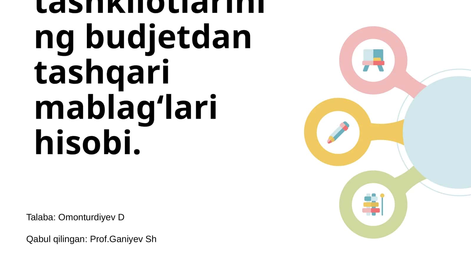 Budjet tashkilotlarining budjetdan tashqari mablag‘lari hisobi