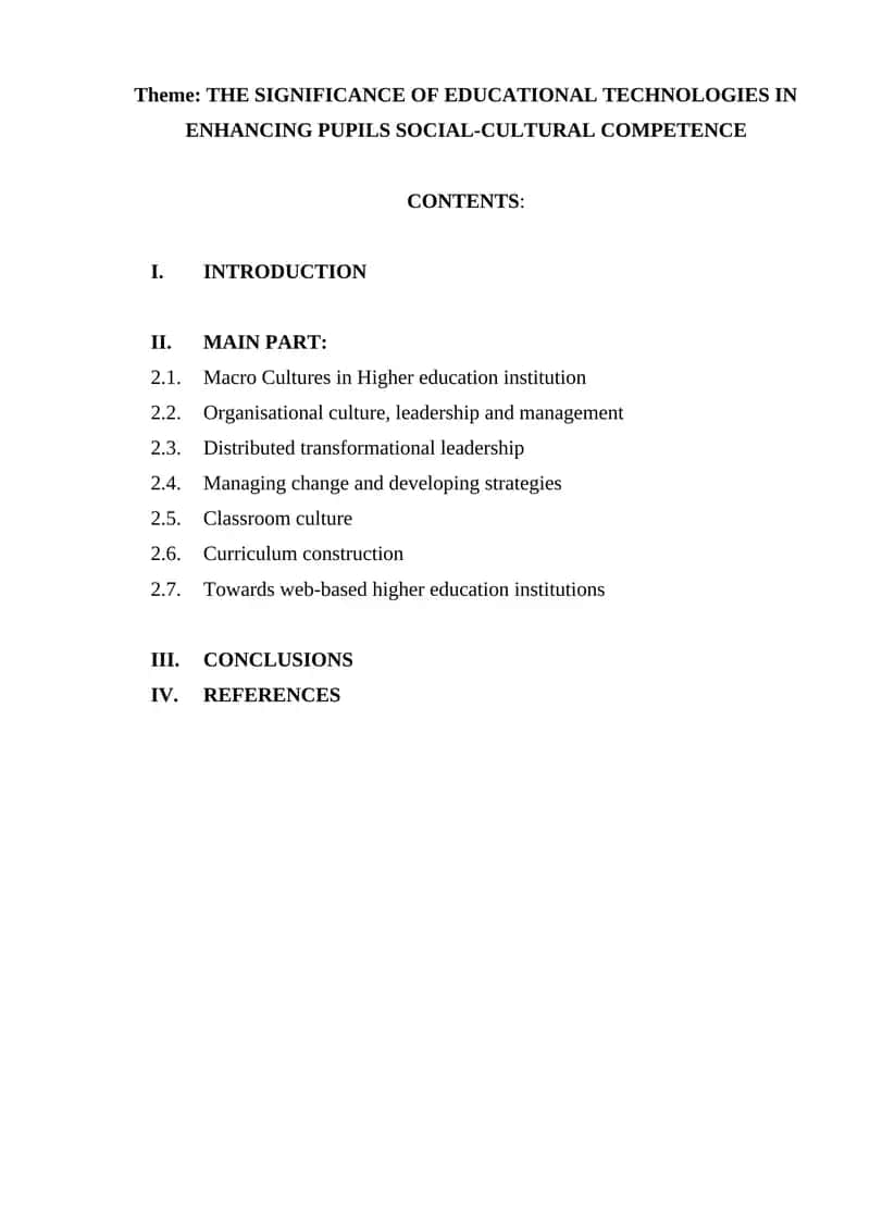 THE SIGNIFICANCE OF EDUCATIONAL TECHNOLOGIES IN ENHANCING PUPILS SOCIAL-CULTURAL COMPETENCE