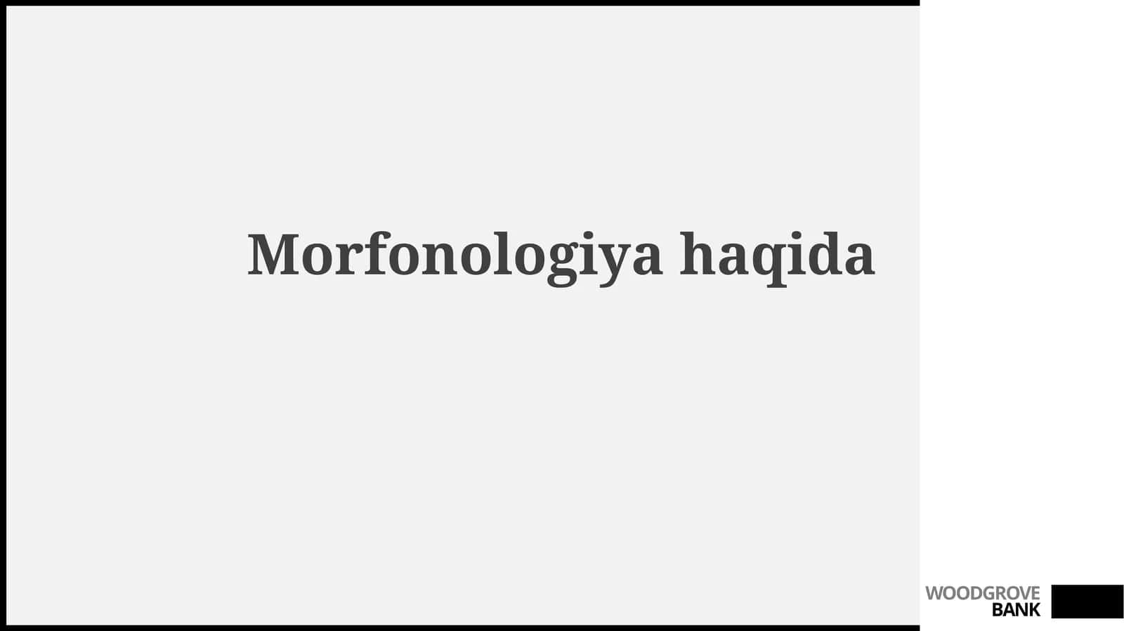 Morfofonologiya