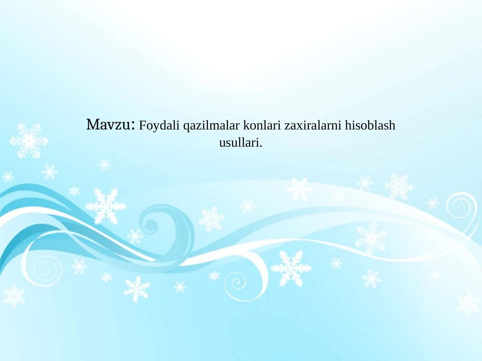 Foydali qazilmalar konlari zaxiralarni hisoblash usullari